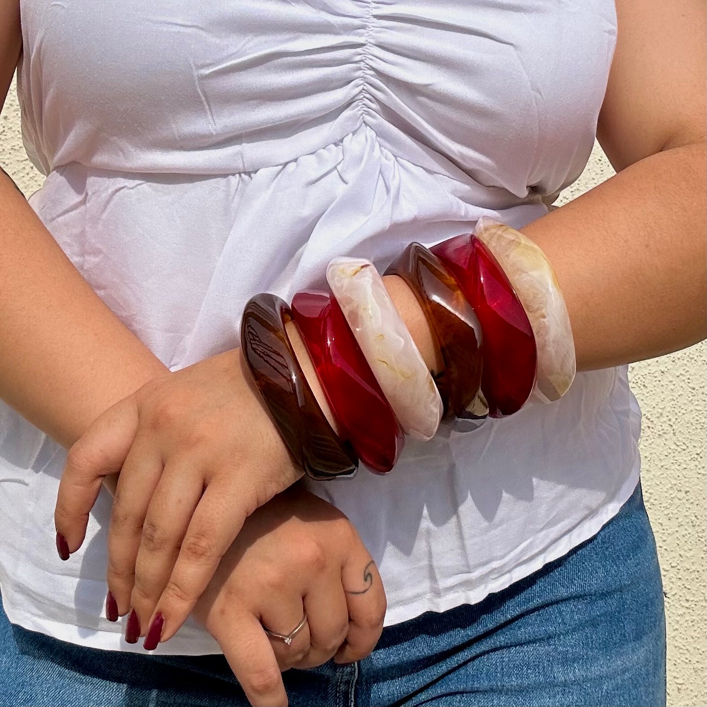 Resin Bangle Stack