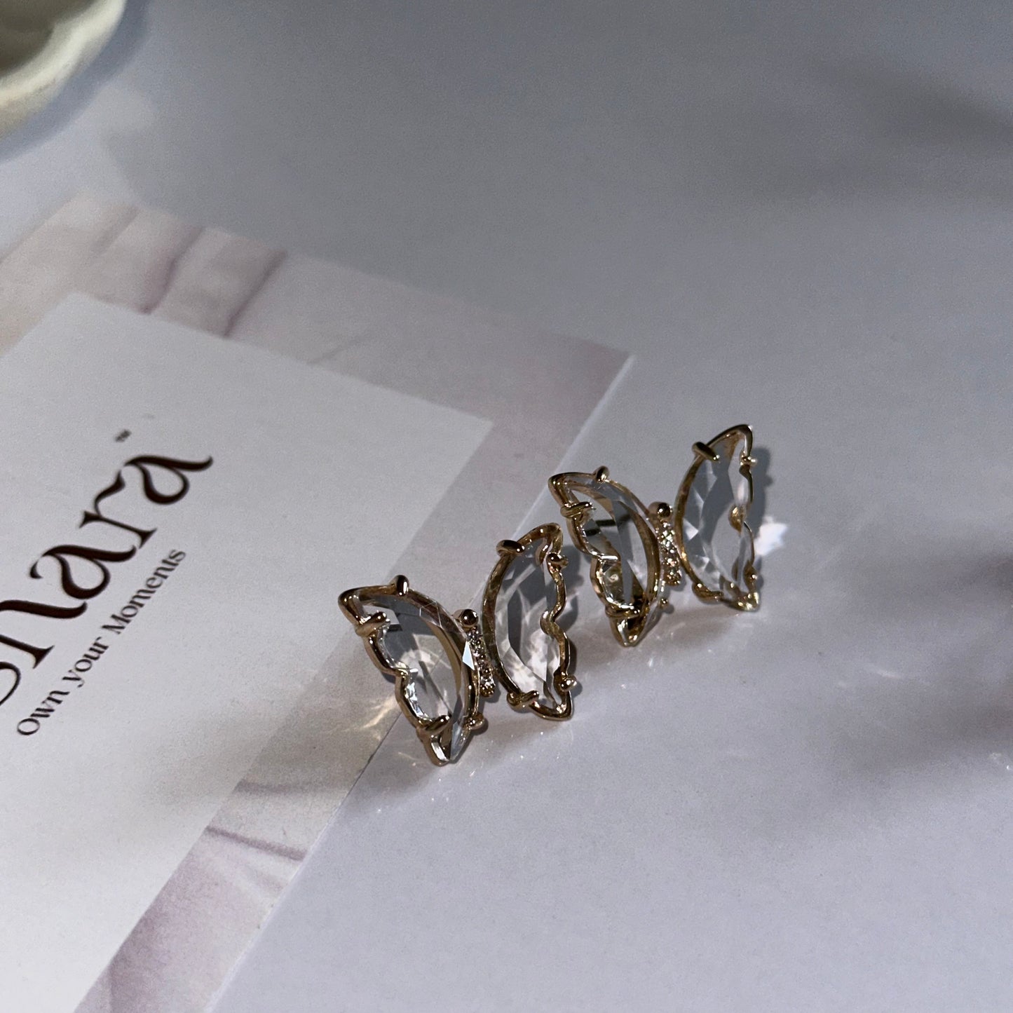 Crystal Butterfly studs