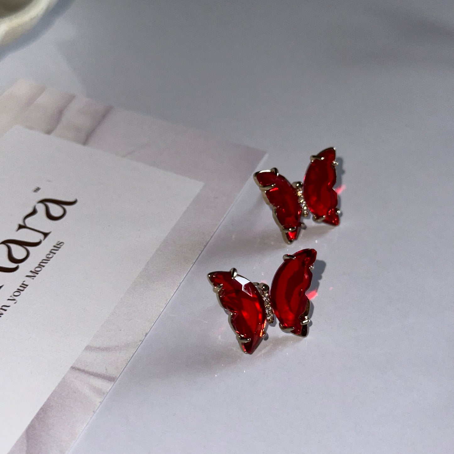 Crystal Butterfly studs