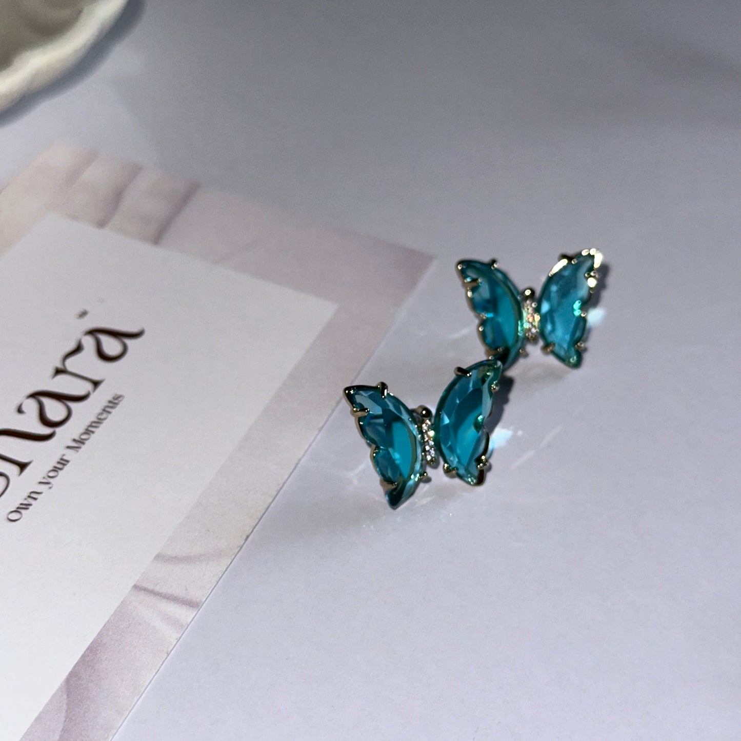 Crystal Butterfly studs