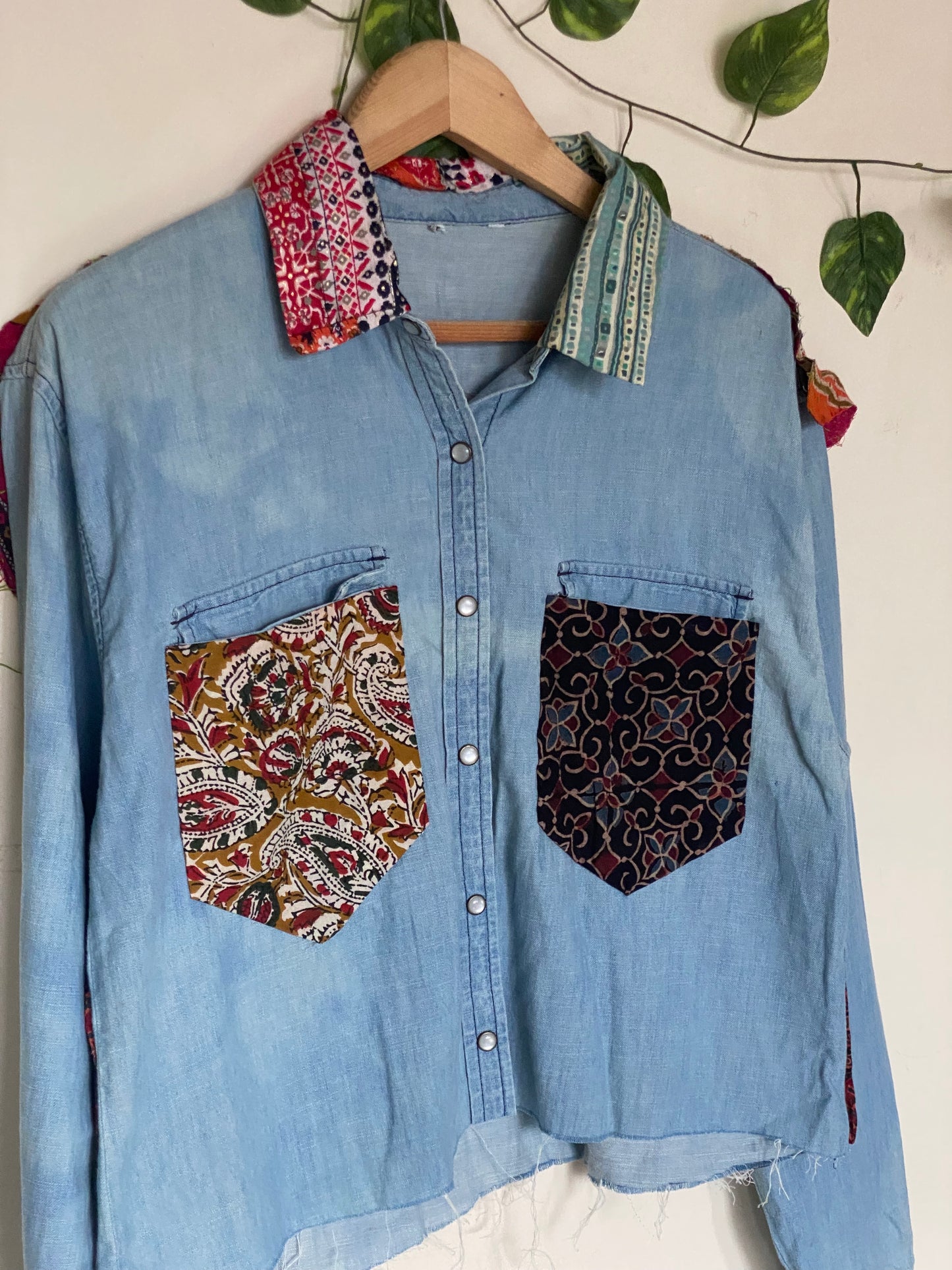 Patchwork Crop Shirt