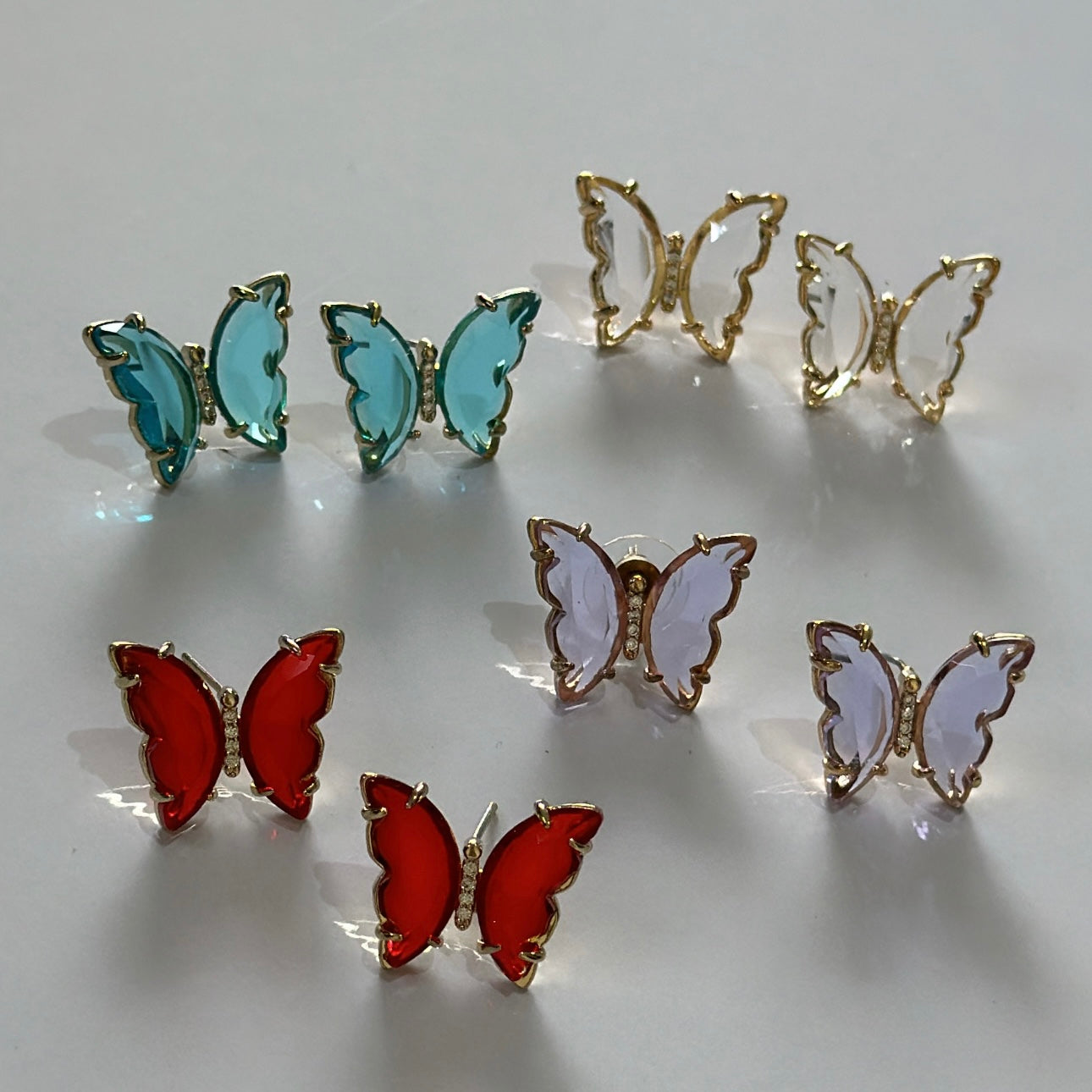Crystal Butterfly studs