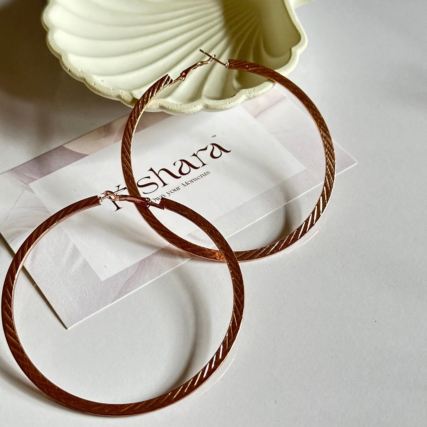 Rosegold Big Hoops
