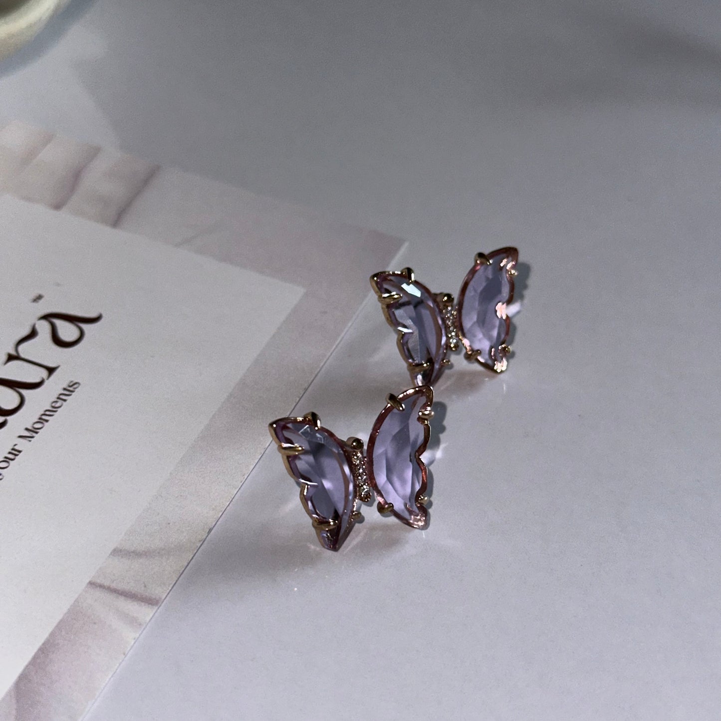 Crystal Butterfly studs