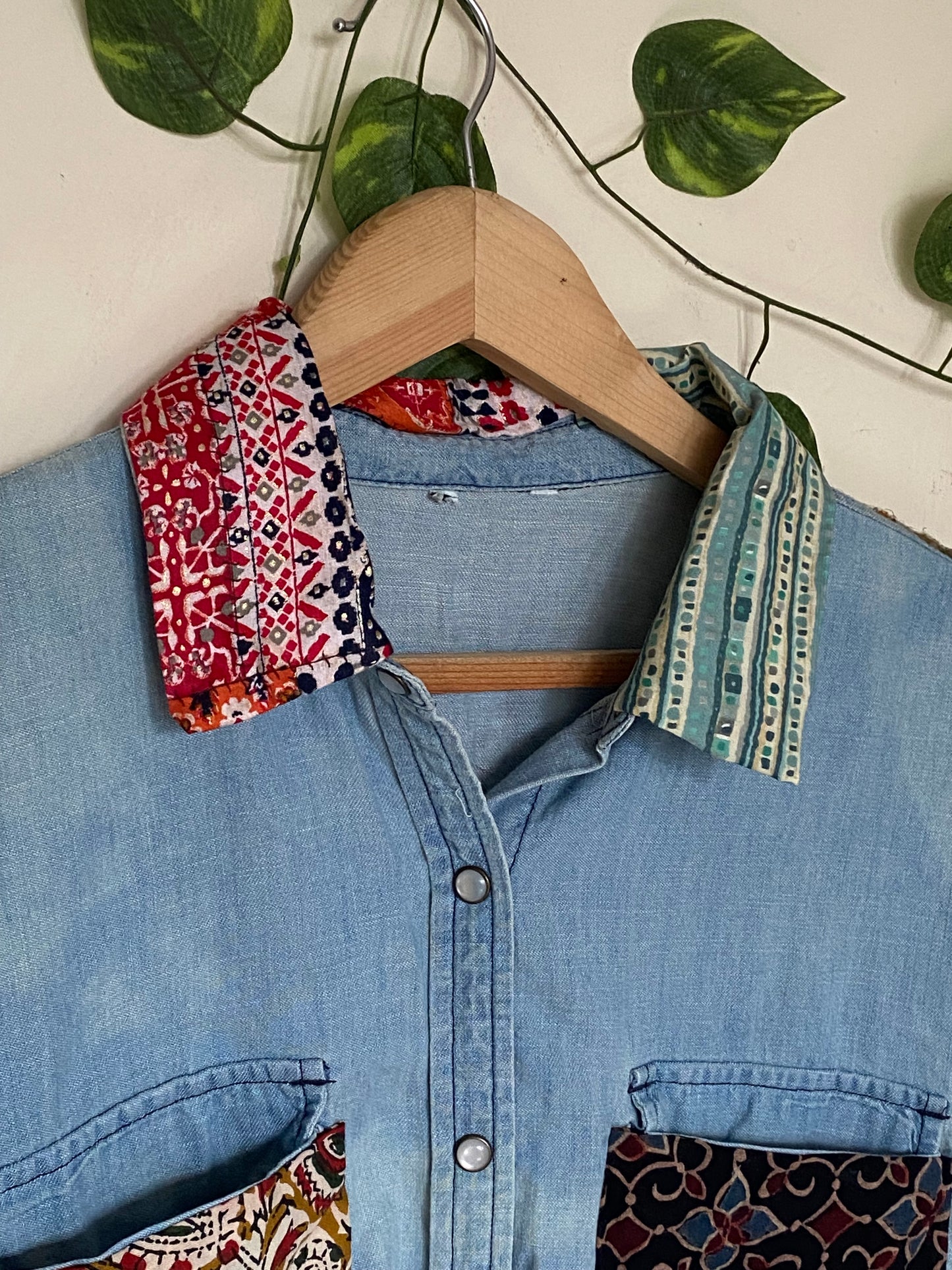 Patchwork Crop Shirt