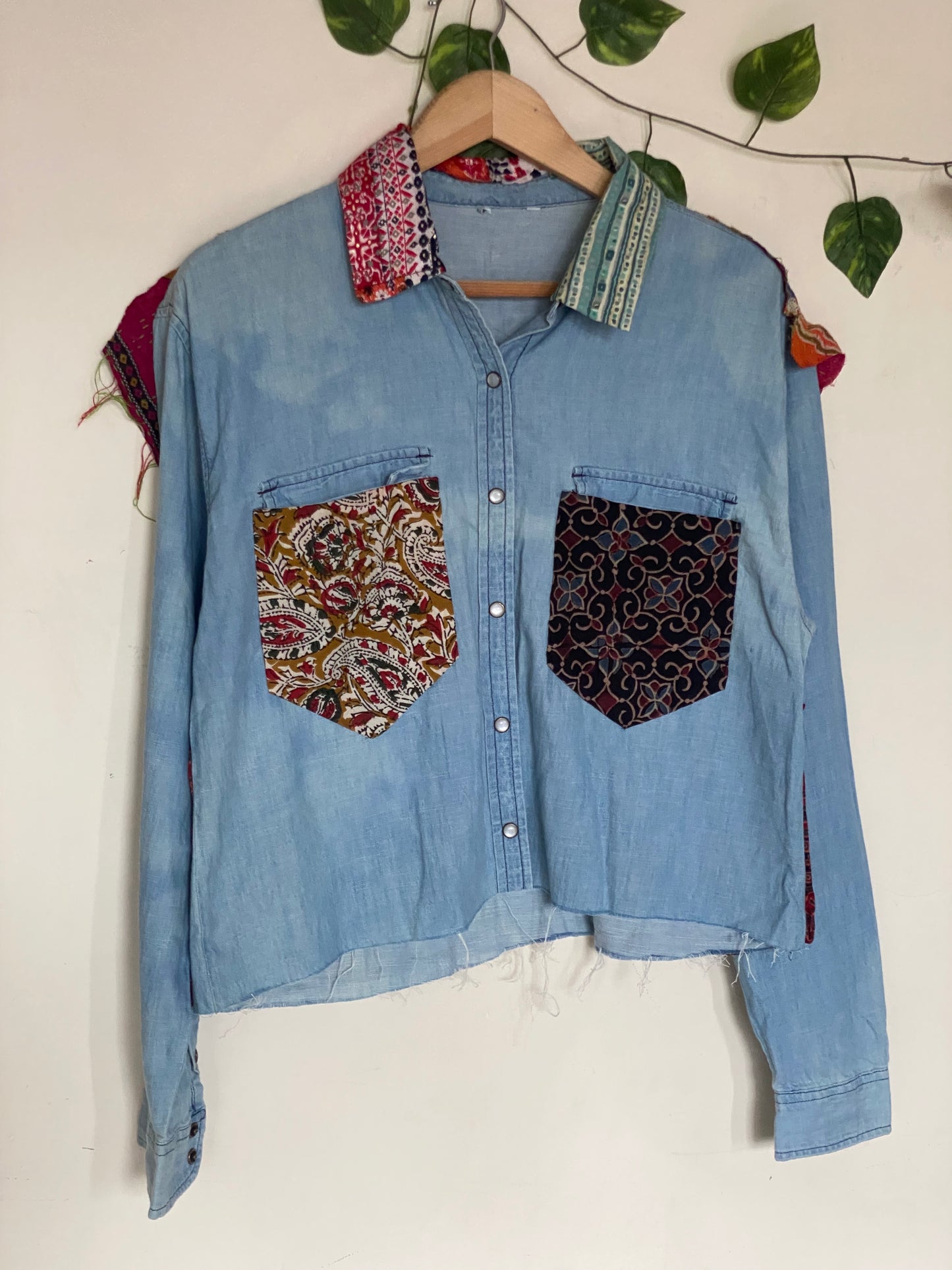 Patchwork Crop Shirt
