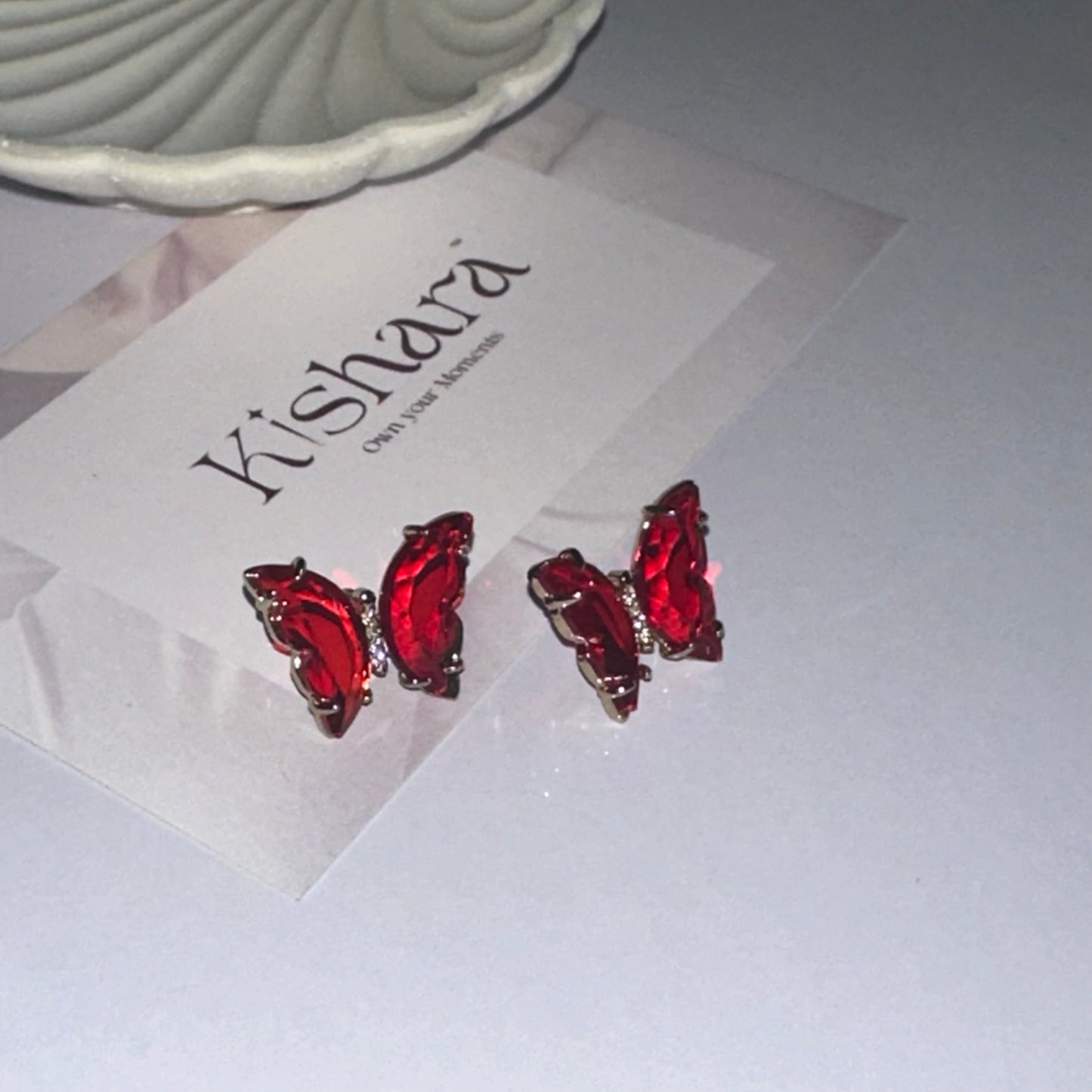 Crystal Butterfly studs