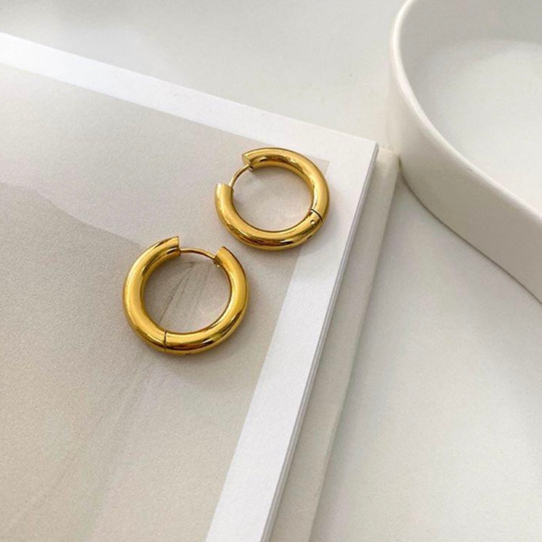 MINI GOLD HOOPS | 18K GOLD PLATED
