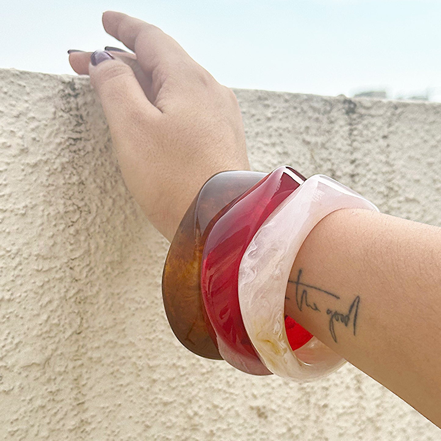 Safed Resin Kada Bangle
