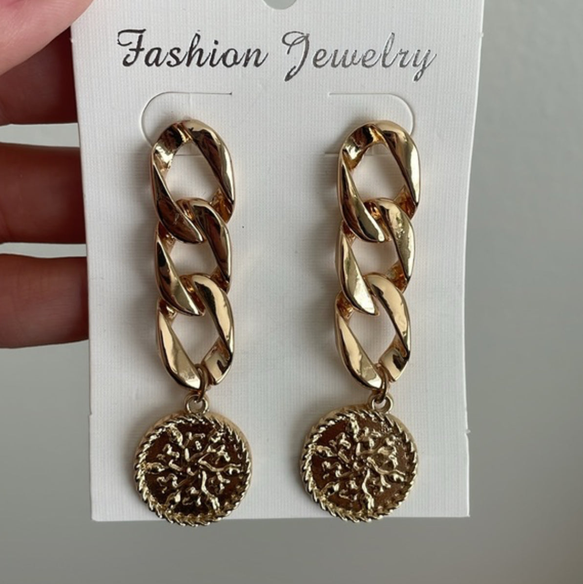 Coin dangler earring