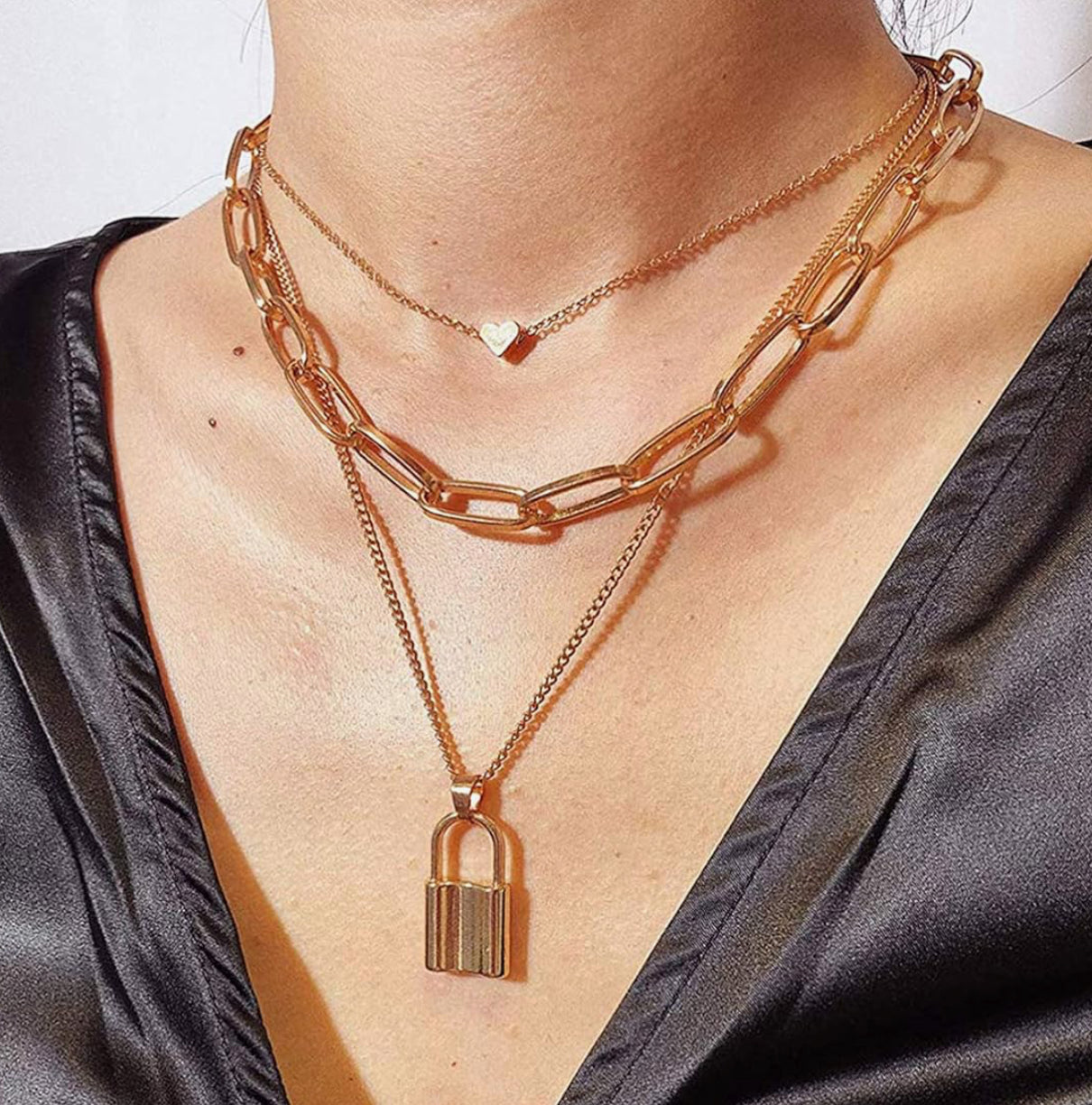 Lock heart chain
