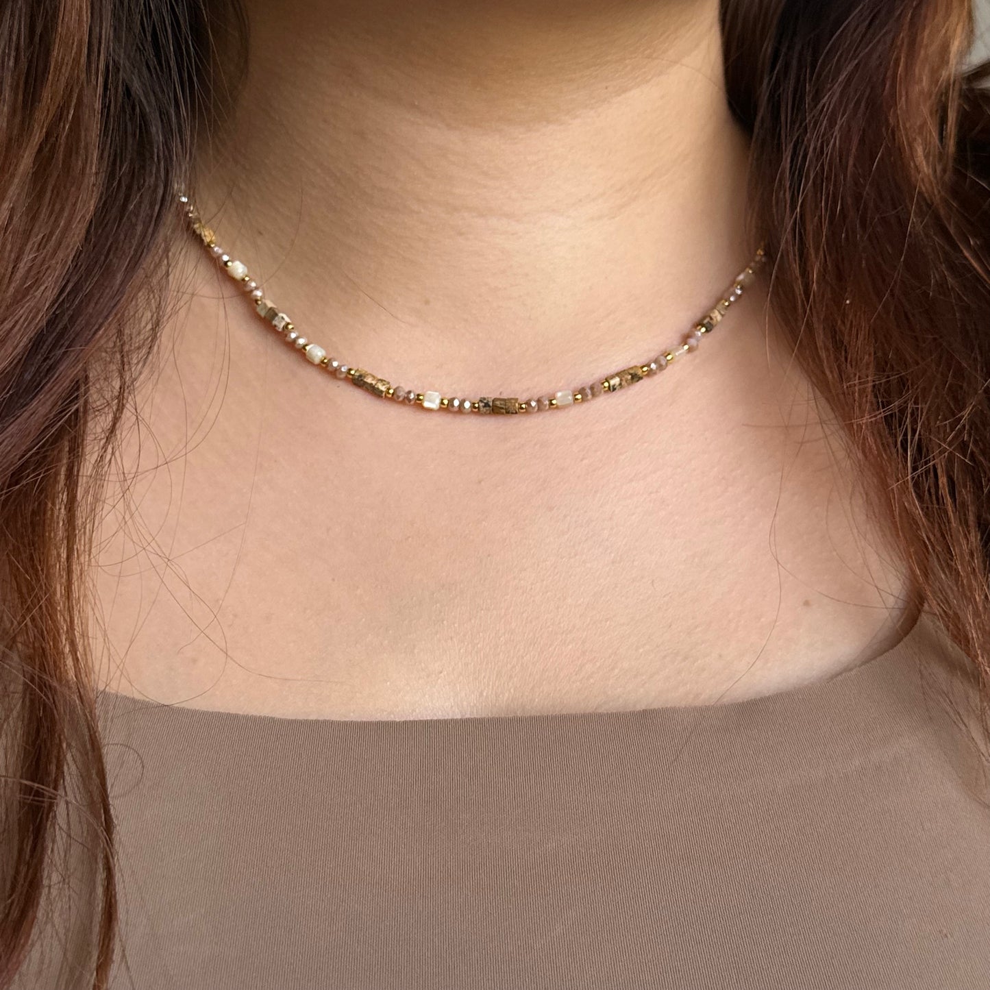 ESPRESSO BEADED NECKLACE