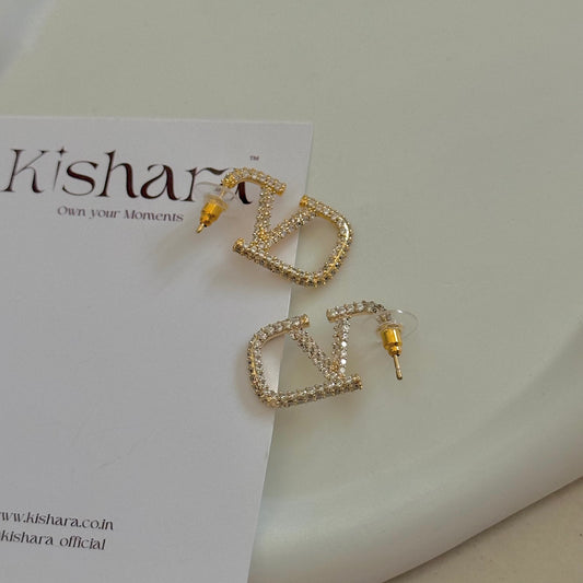 VALENTINO STUDDED EARRINGS DUPE | 18K GOLD PLATED