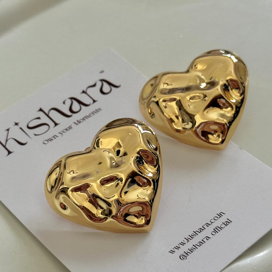 CHUNKY BOLD GOLD EARRING | 18K GOLD PLATED
