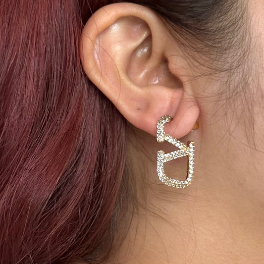 VALENTINO STUDDED EARRINGS DUPE | 18K GOLD PLATED