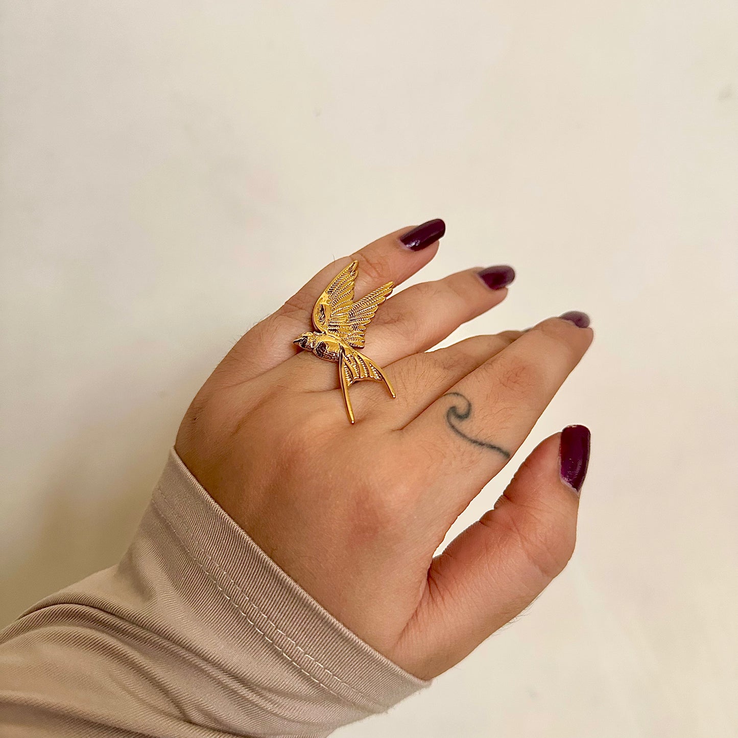 CHUNKY BRIDIE BOLD ADJUSTABLE RING | 18K GOLD PLATED