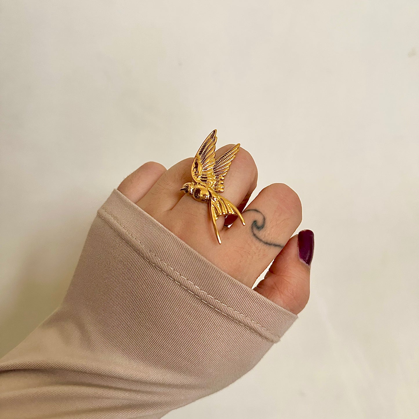 CHUNKY BRIDIE BOLD ADJUSTABLE RING | 18K GOLD PLATED