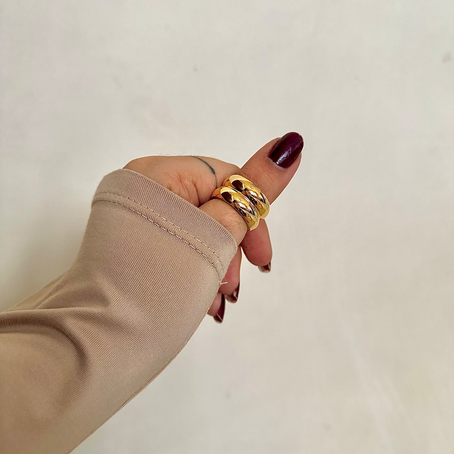 GOLD PLATED STACK RING | 18K GOLD PLATED