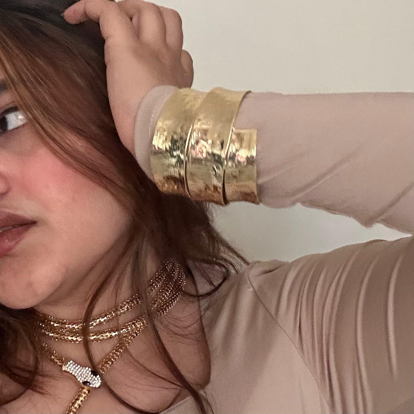 CHUNKY GOLD BRASS KADA