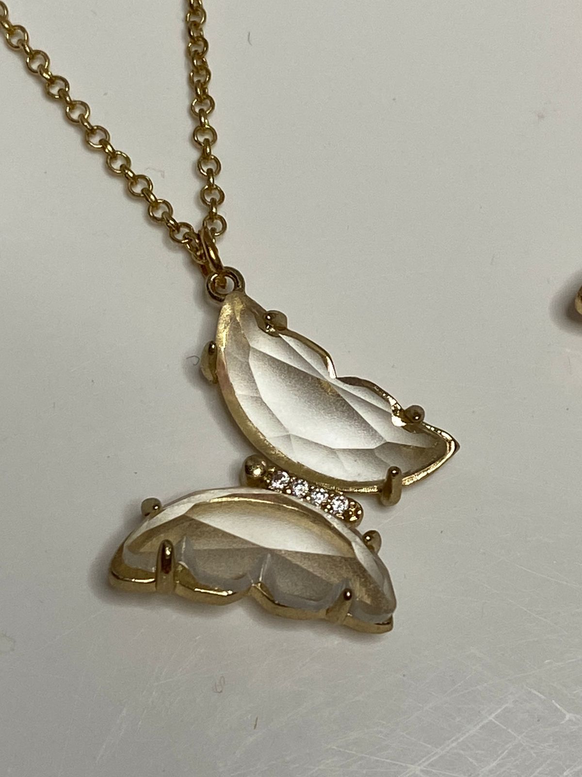 Crystal butterfly necklace