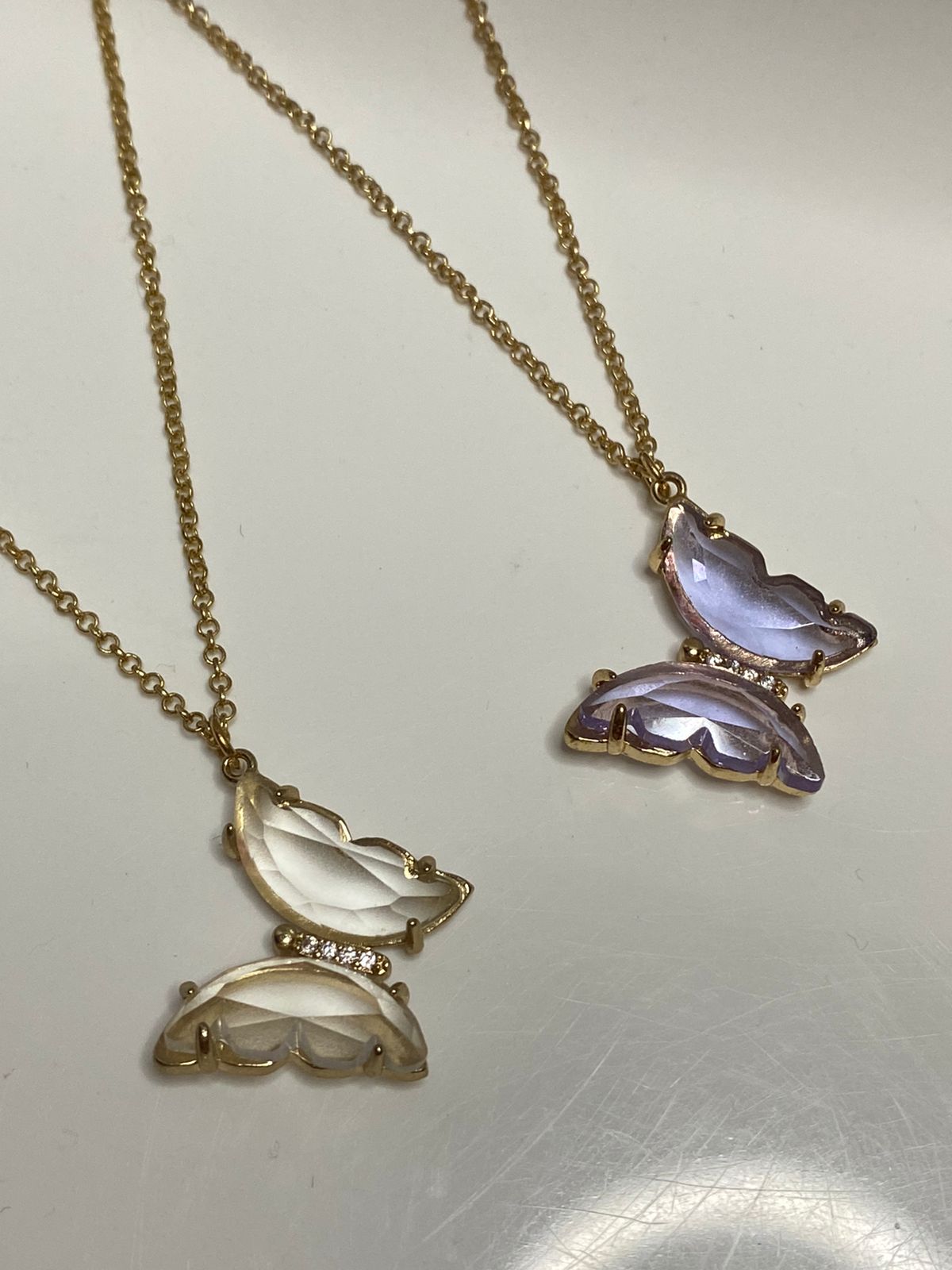Crystal butterfly necklace