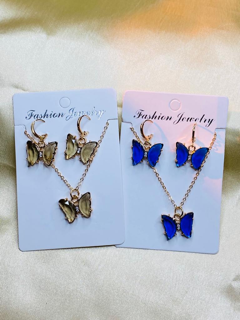 Crystal butterfly set