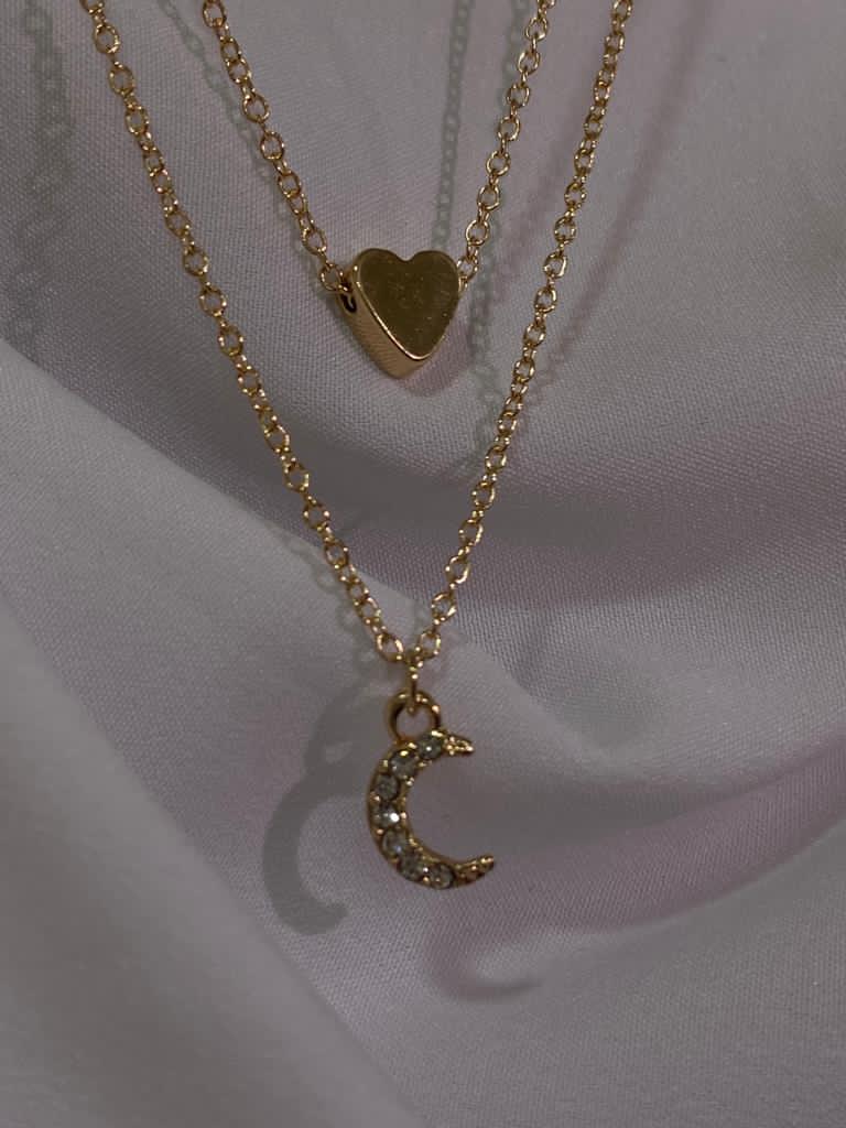 Star moon necklace