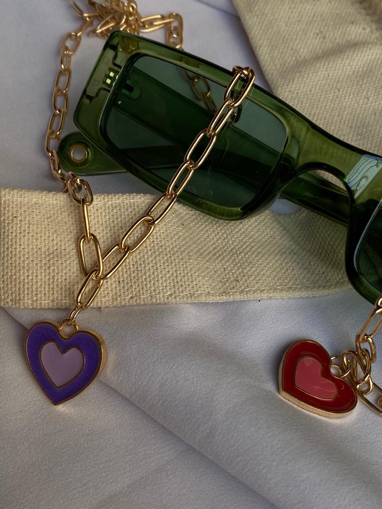 Double heart necklace