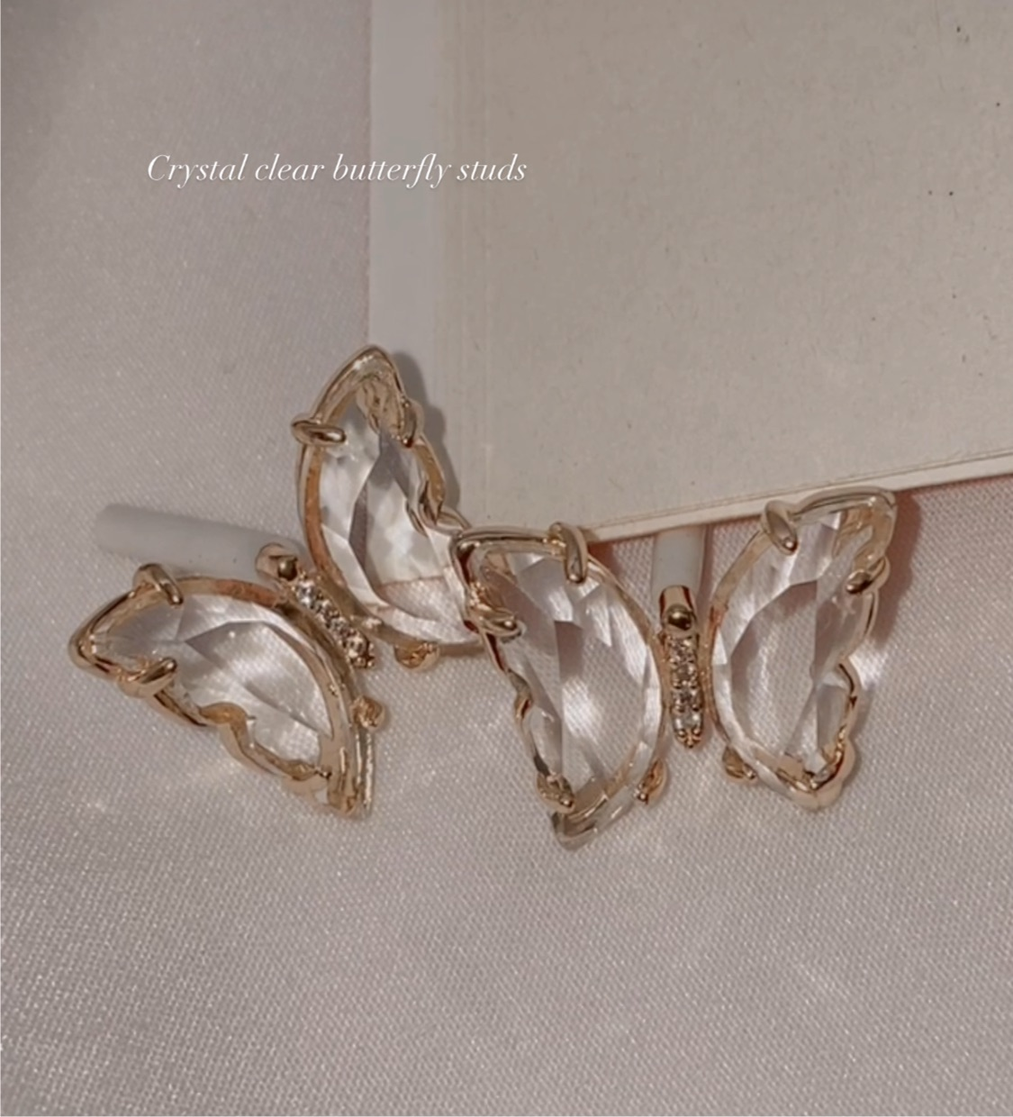 Crystal Butterfly studs