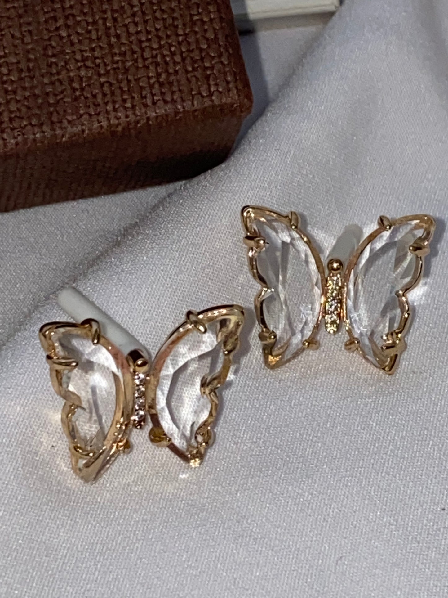 Crystal Butterfly studs