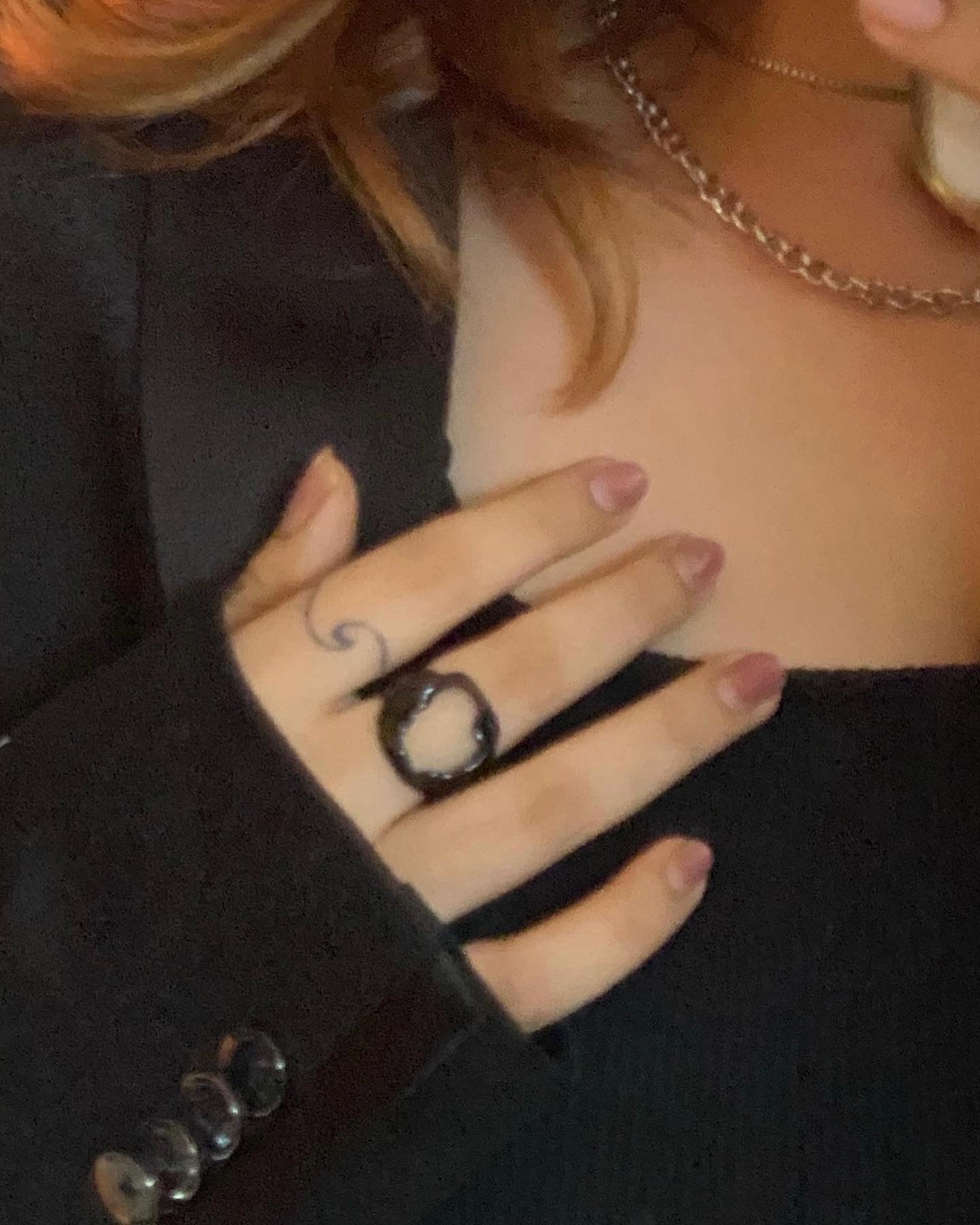 Black Chunk Ring