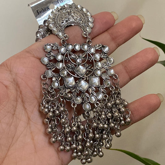 Long chandbali earring