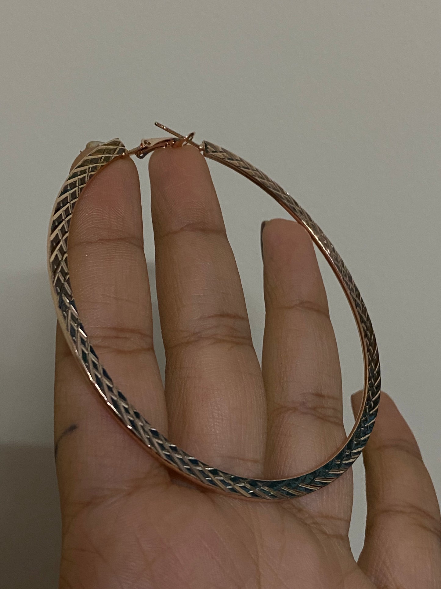 Rosegold Big Hoops