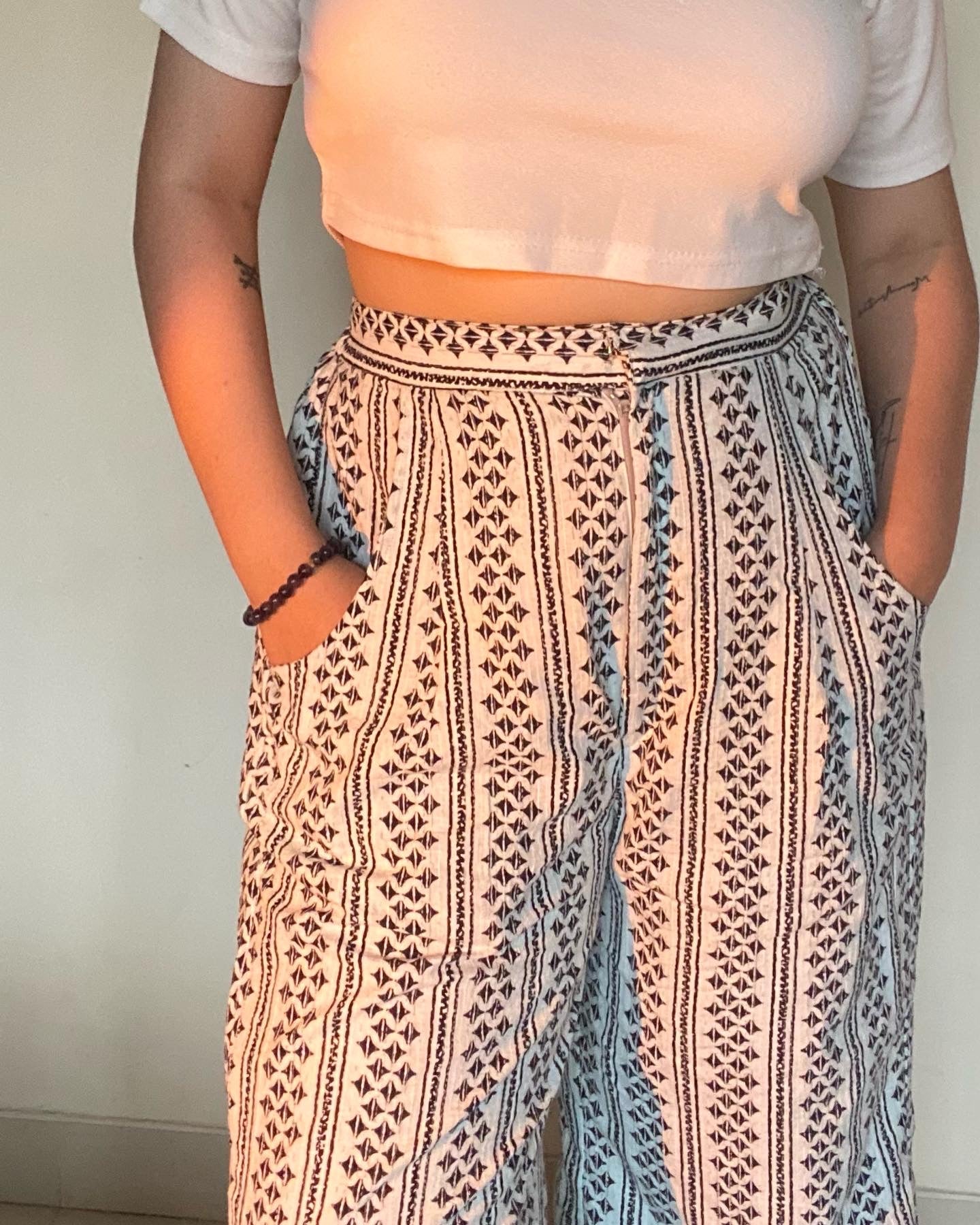 Cotton Printed Flare Pant