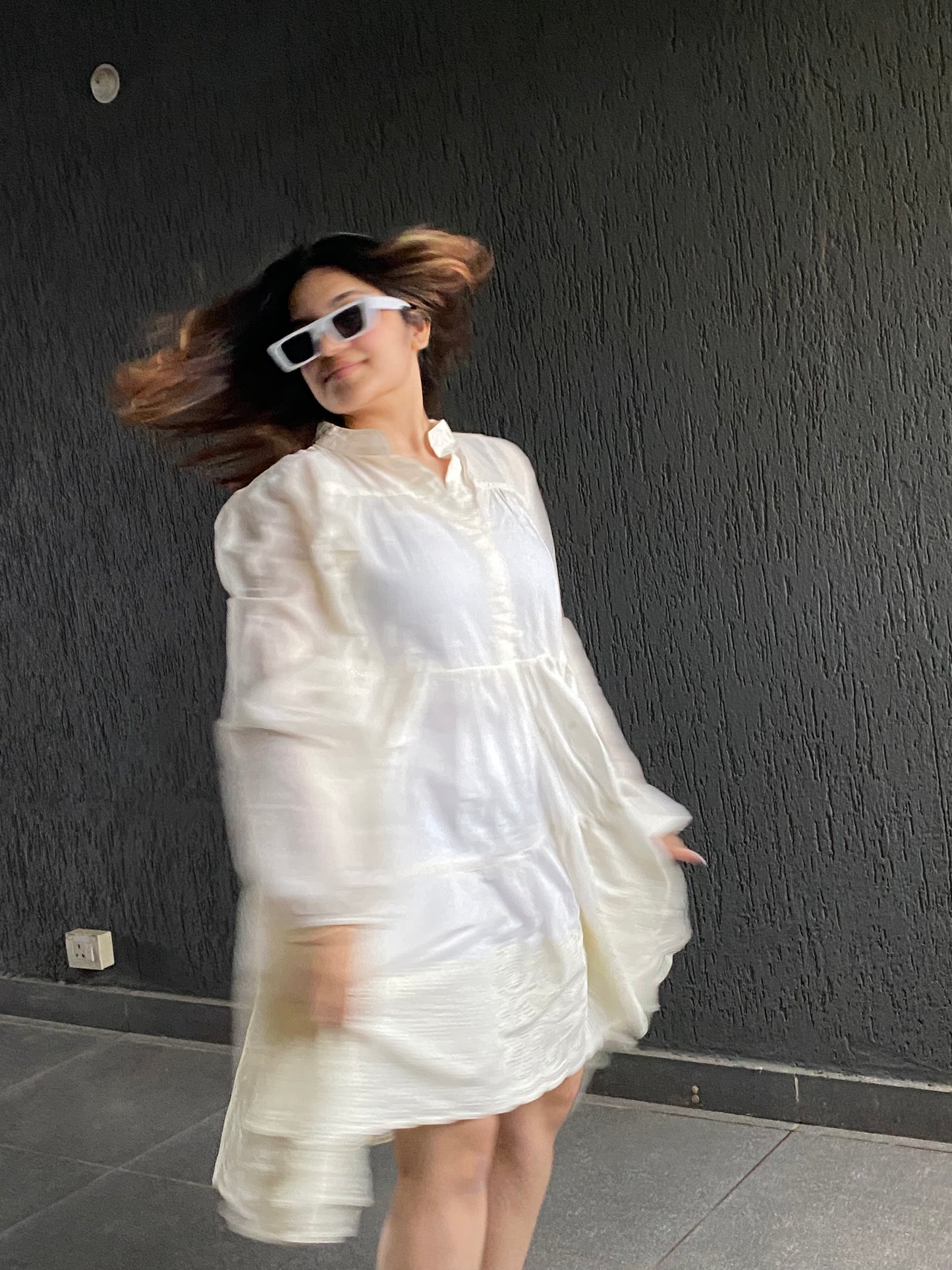 Boho White Dress with pockets