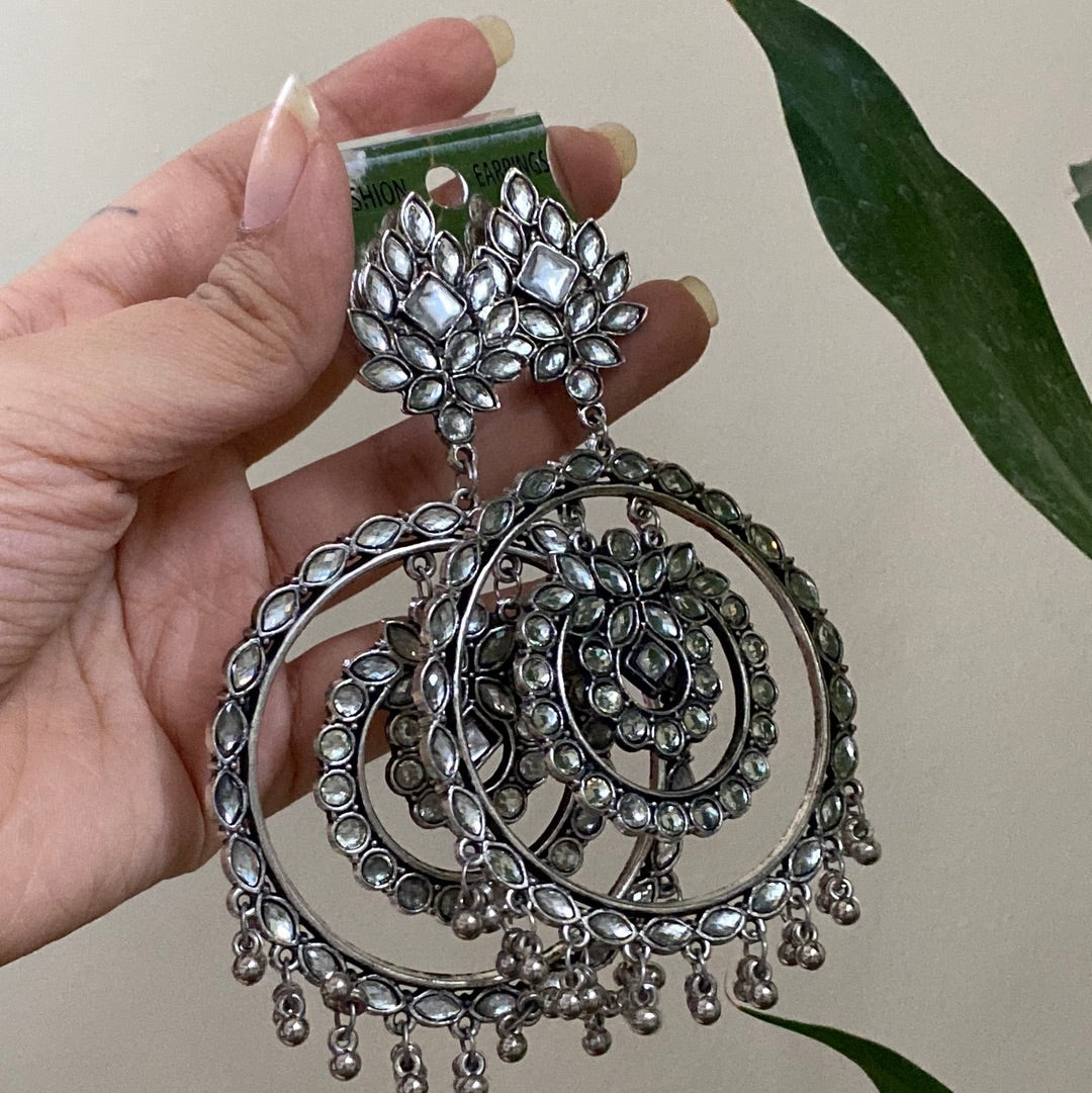 Long oxidise earrings