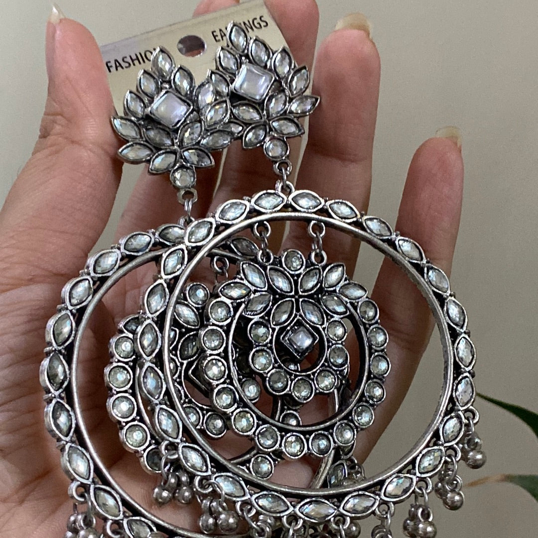 Long oxidise earrings