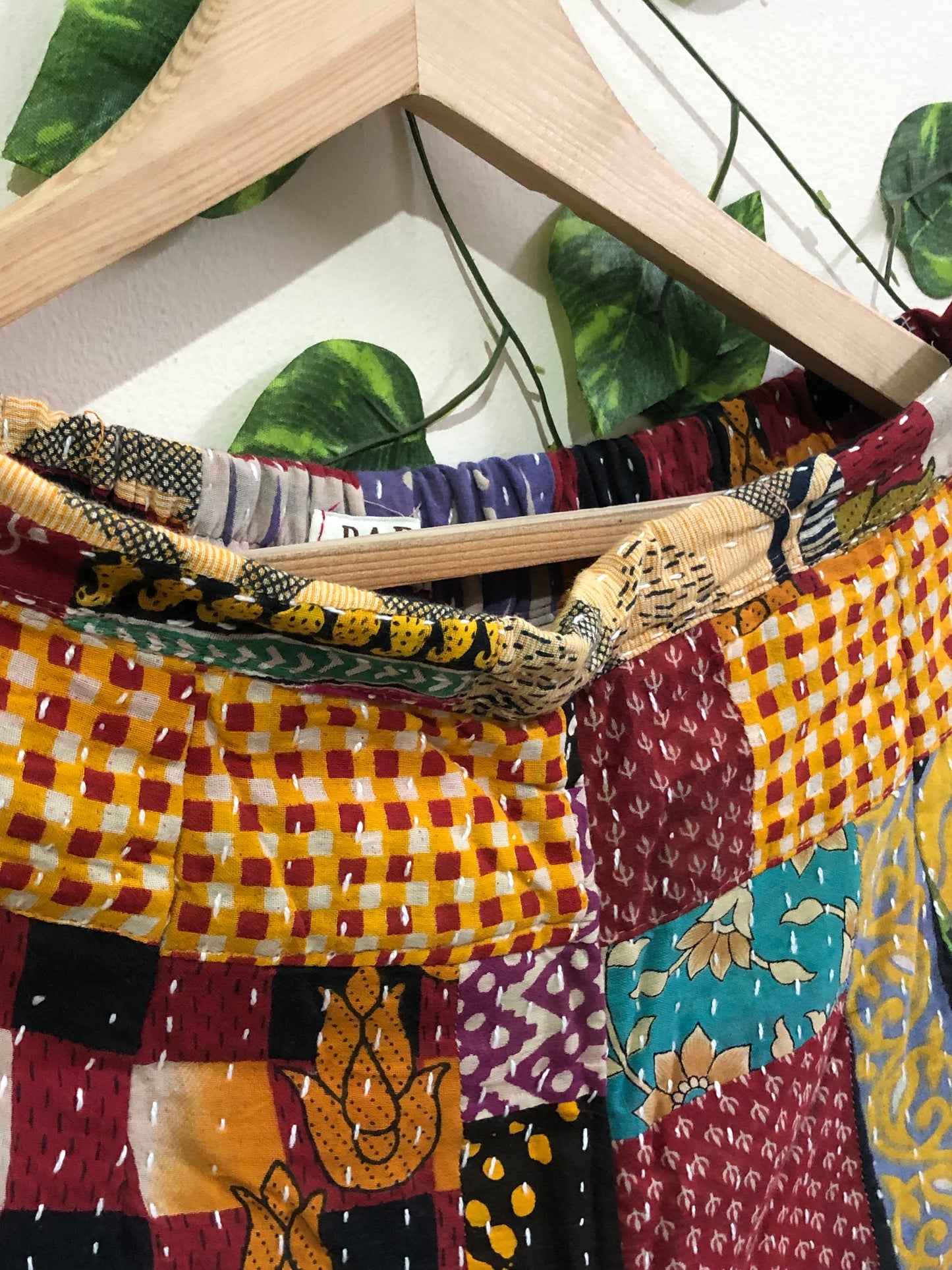 Patchwork Wide Leg Pants