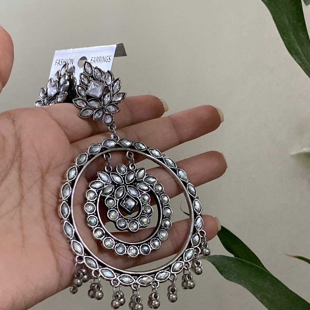 Long oxidise earrings