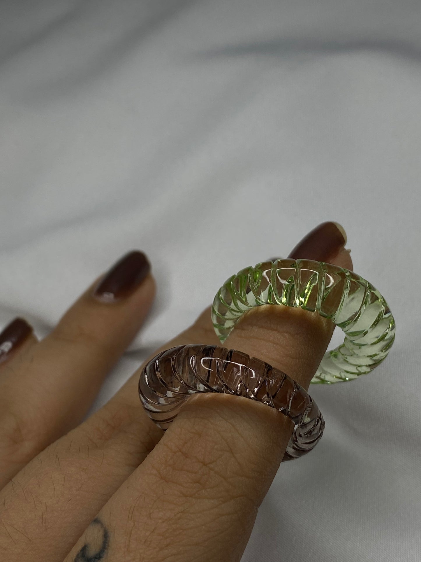 Spiral Clear Rings