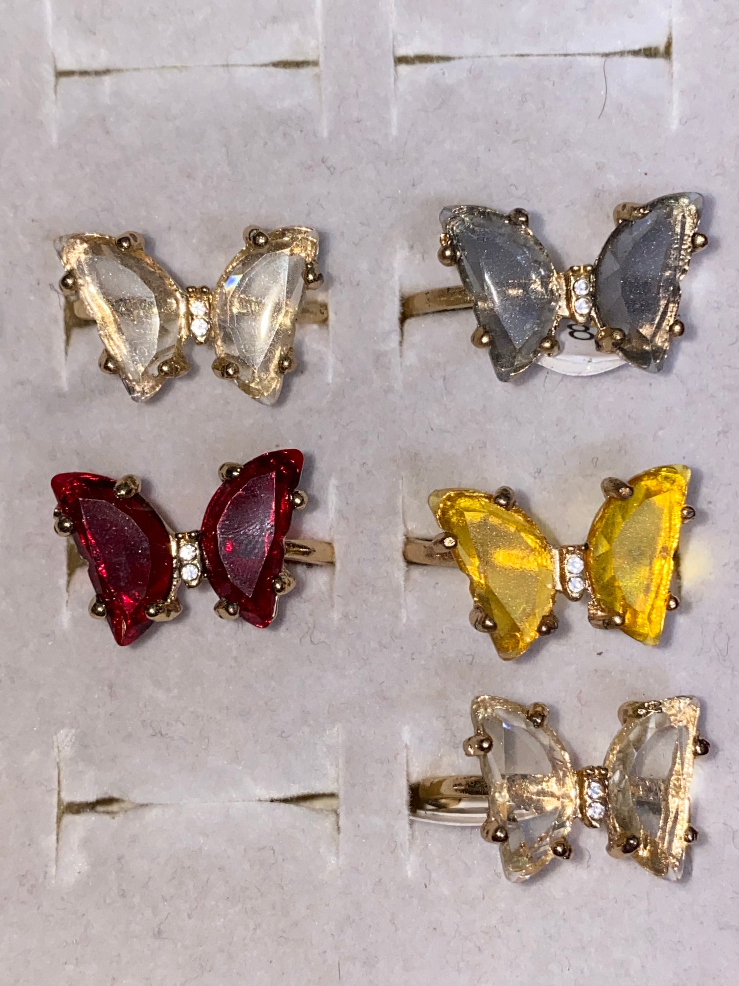 Crystal Butterfly Ring