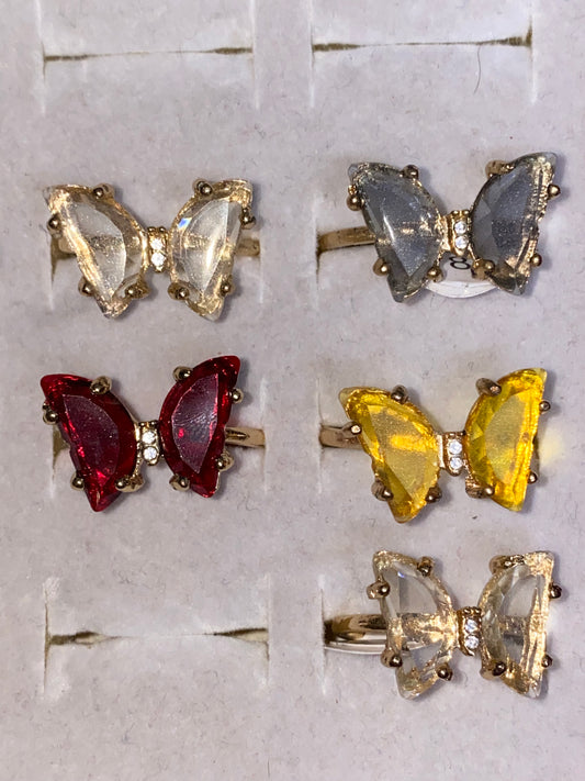 Crystal Butterfly Ring