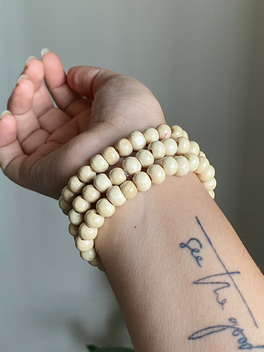 Cream coloured beads