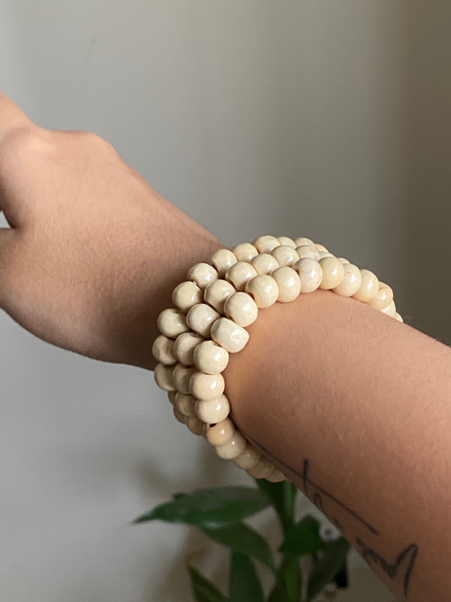 Cream coloured beads