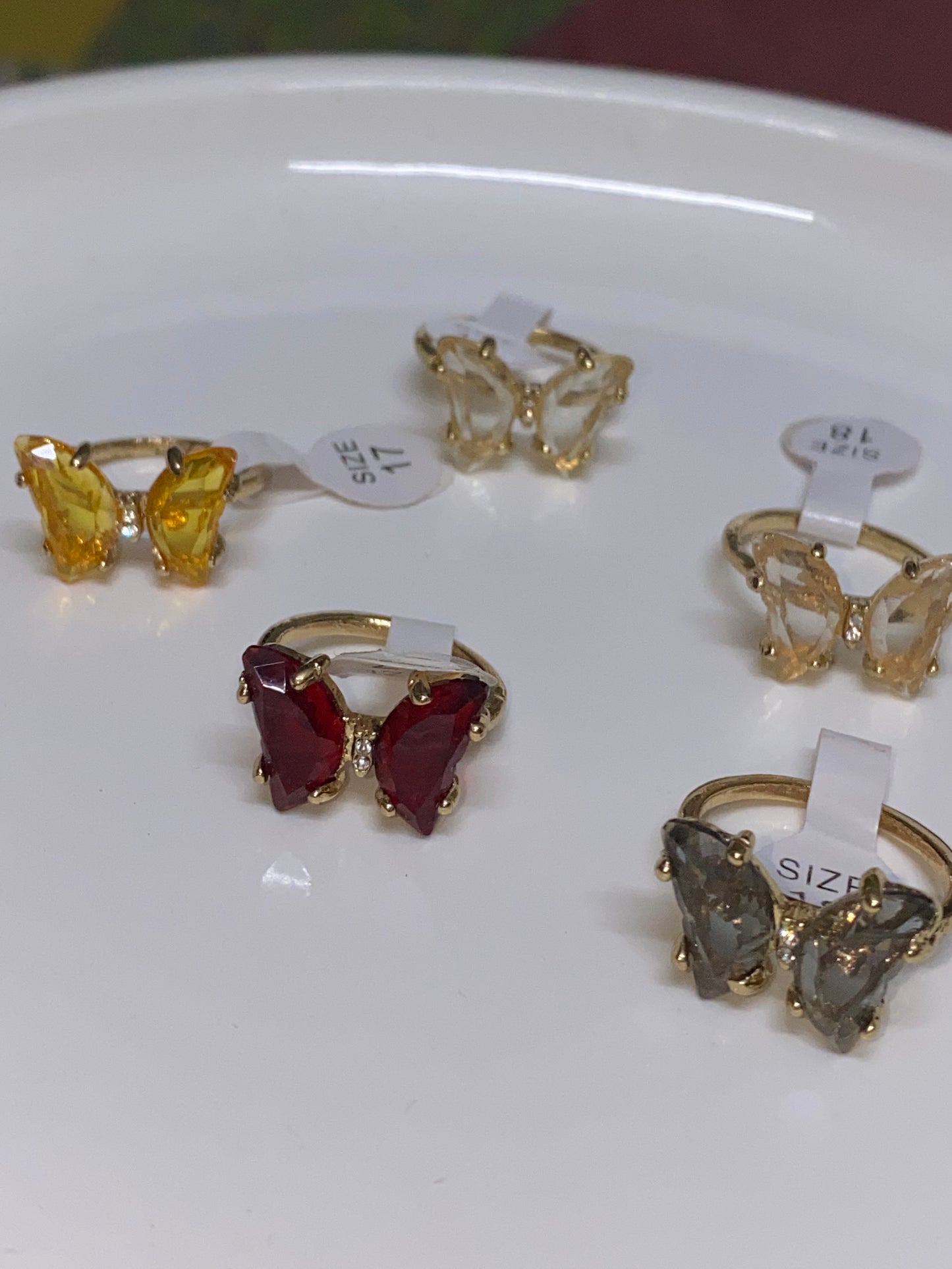 Crystal Butterfly Ring