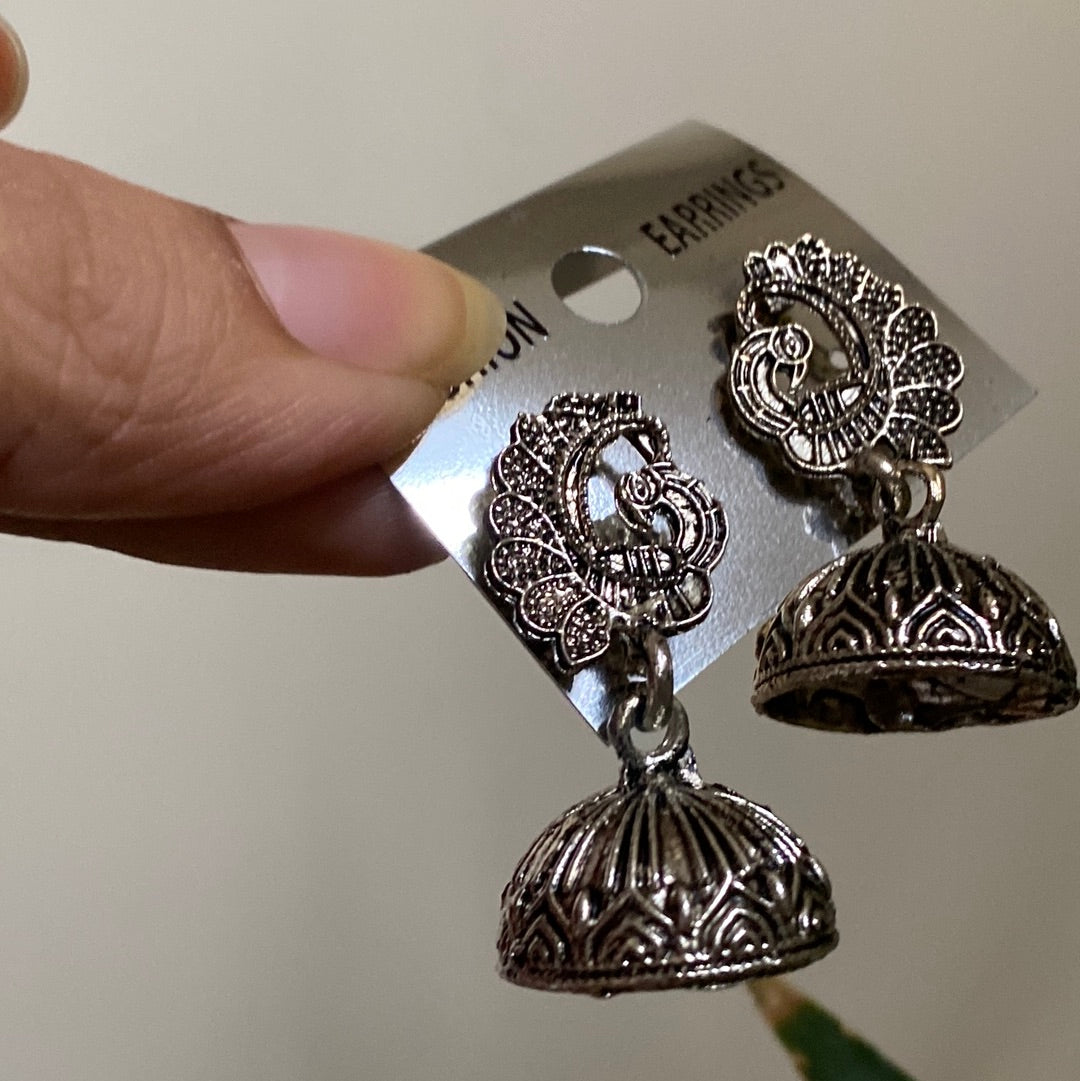 Small peacock jhumki