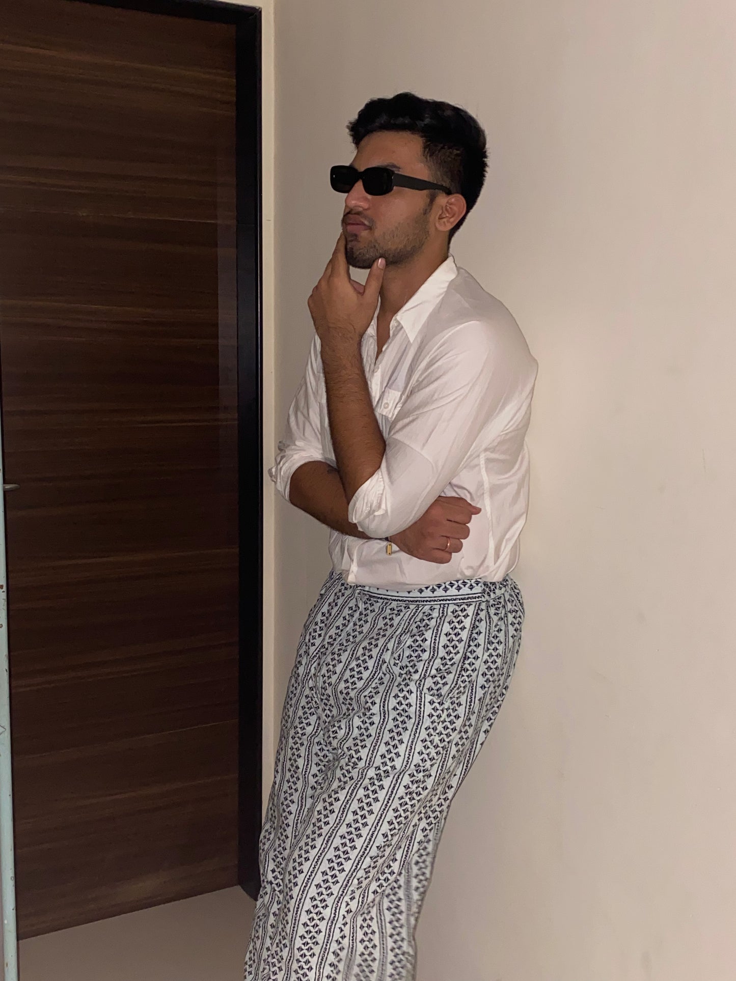Cotton Printed Flare Pant