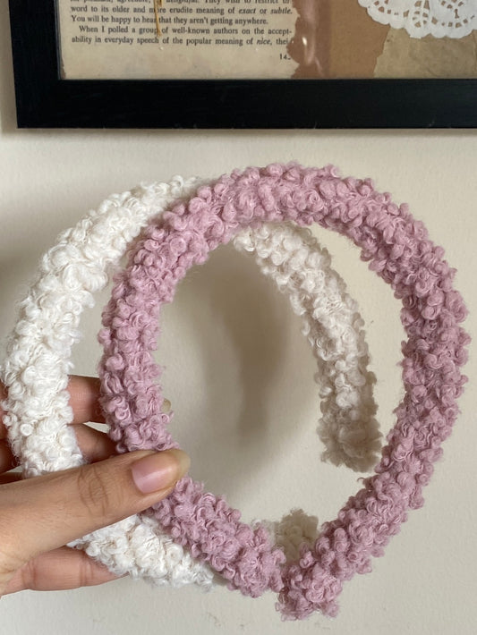 Curly furry headbands