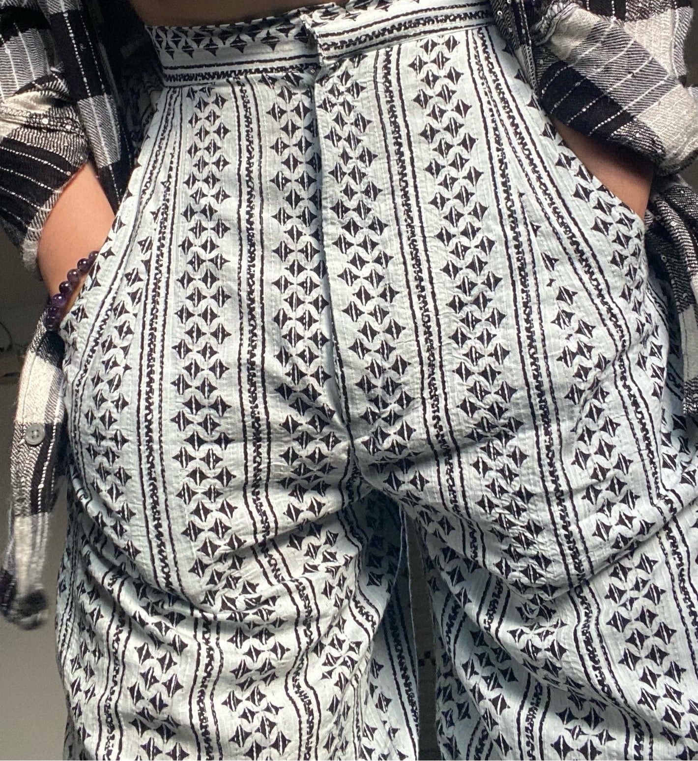 Cotton Printed Flare Pant