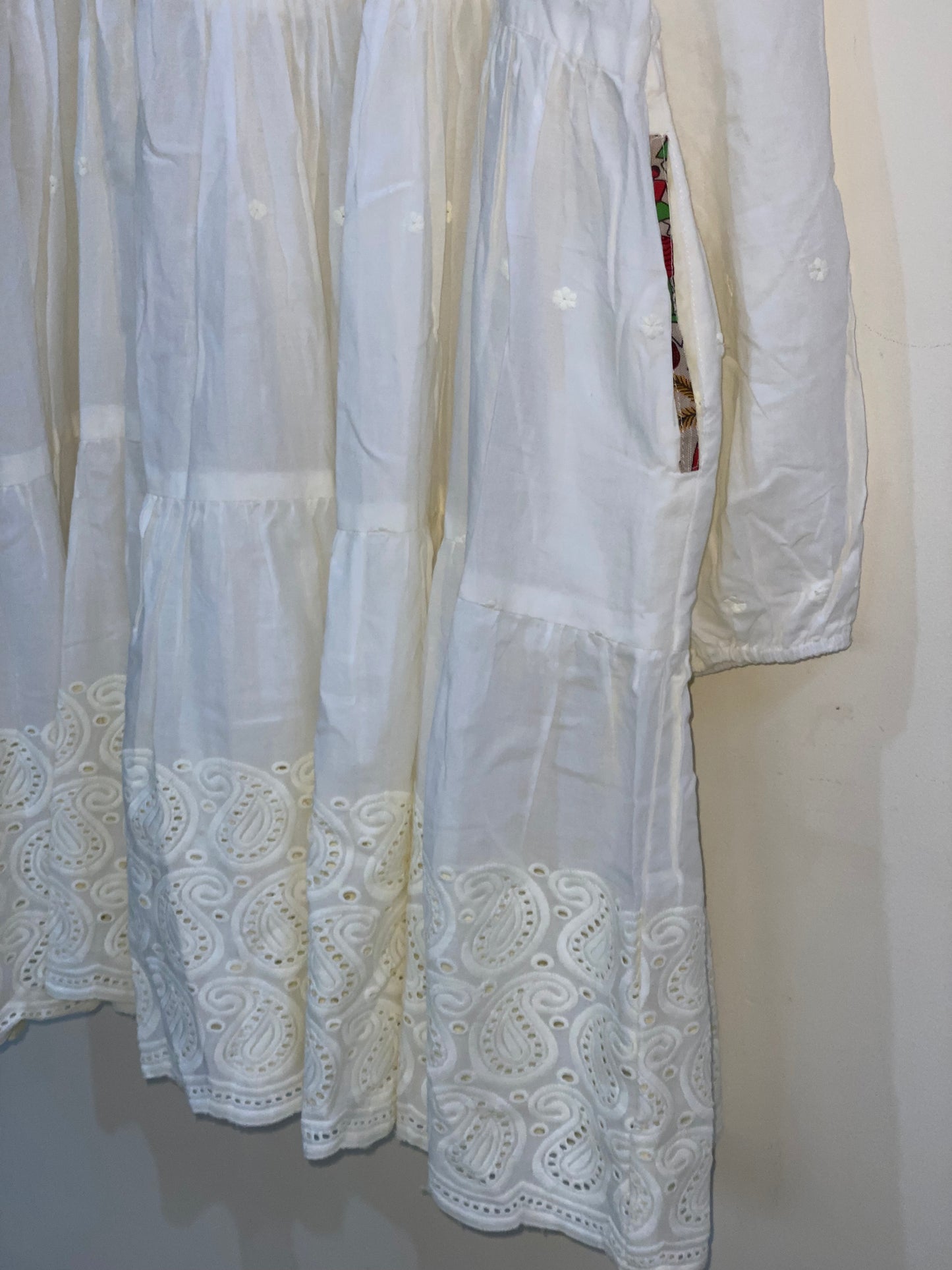 Boho White Dress with pockets